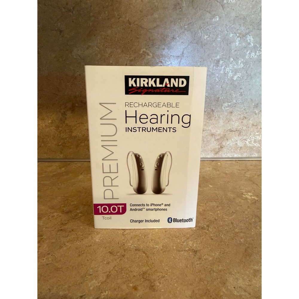 Kirkland Signature 10.0T Rechargeable Hearing Aids Bluetooth Black